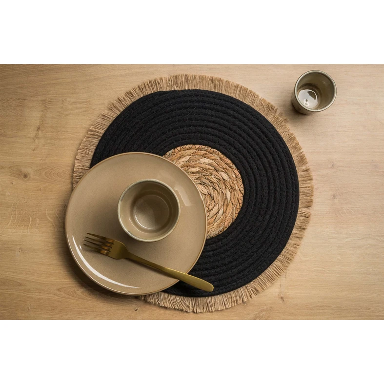 Prestieranie na stôl boho čierno-béžové 36 cm