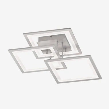 Rámové stropné LED svietidlo v striebornej farbe MODESTO