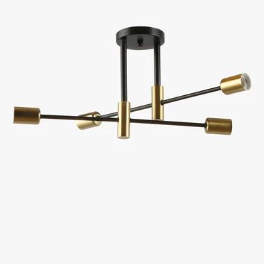 Stropné svietidlo DORADO 4 čierno-zlaté