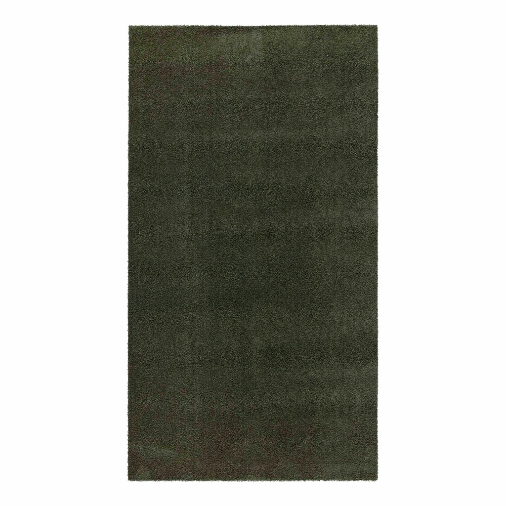 Dywan zielony LAVER 60x115 cm wykonany z przędzy polipropylenowej.