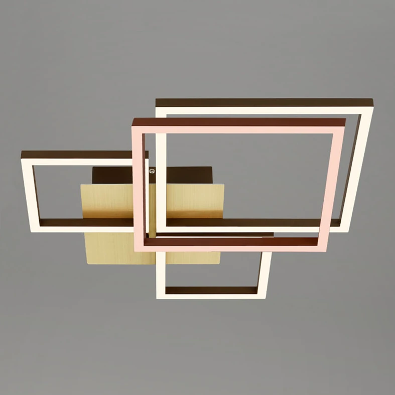 Stropná lampa LED otočná zlato hnedá FRAME 75 cm