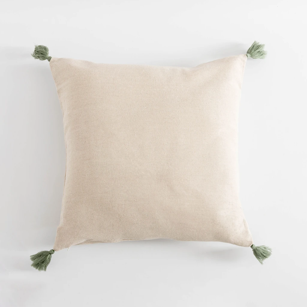 Dekoračná obliečka so strapcami zelená FLORIA 45x45 cm