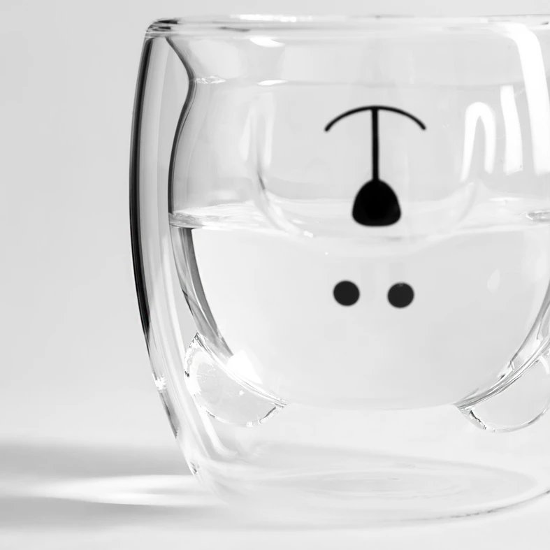 Sklenený pohár MEDVEDÍK s dvojstenným sklom 280 ml