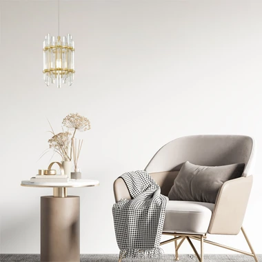 Závesné svietidlo zlaté ALEXANDRIA 19 cm