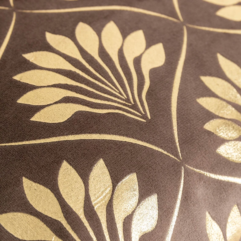 Brązowa dekoracyjna poszewka w stylu art deco