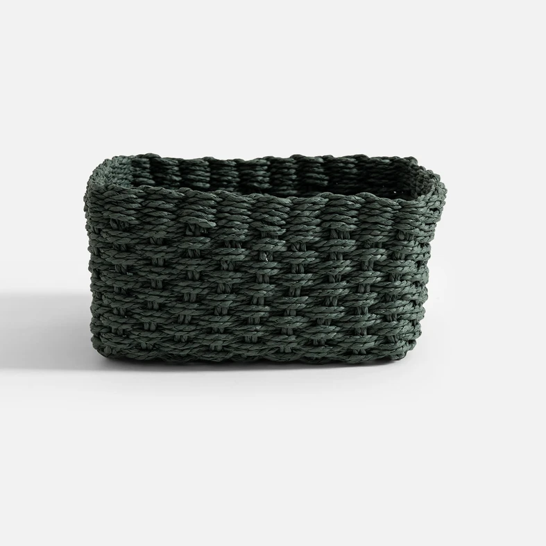 Súprava 3 úložných košov v zelenej farbe