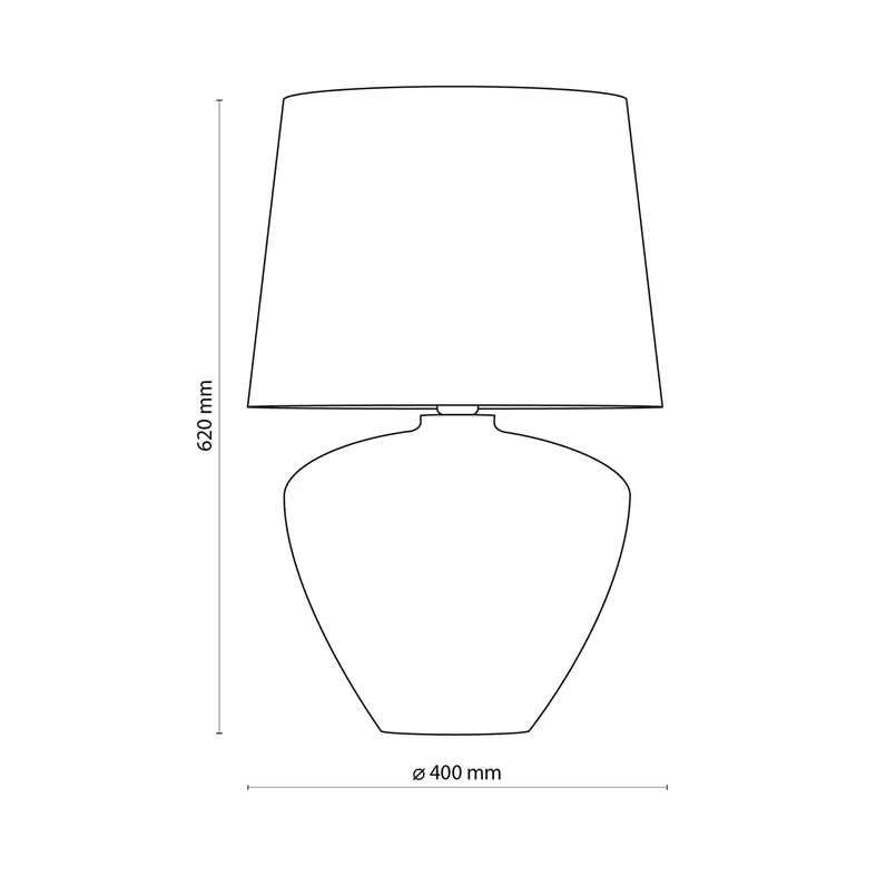 Lampka nocna FIORD - wymiary.