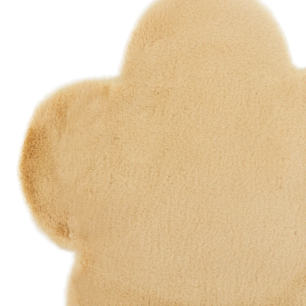 Malý koberec žltý v tvare kvetu NEBBIA 60x60 cm