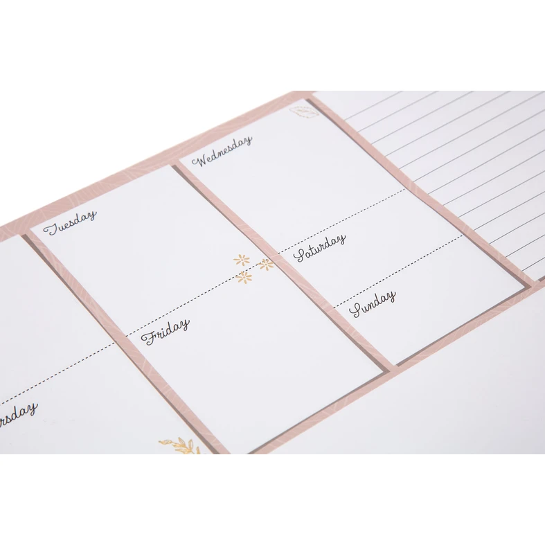 Týždenný plánovač so zápisníkmi 24,5 × 18 cm