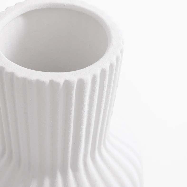 Keramická váza biela 19,8 cm