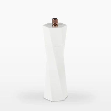 Mlynček na korenie a soľ biely 19,5 cm