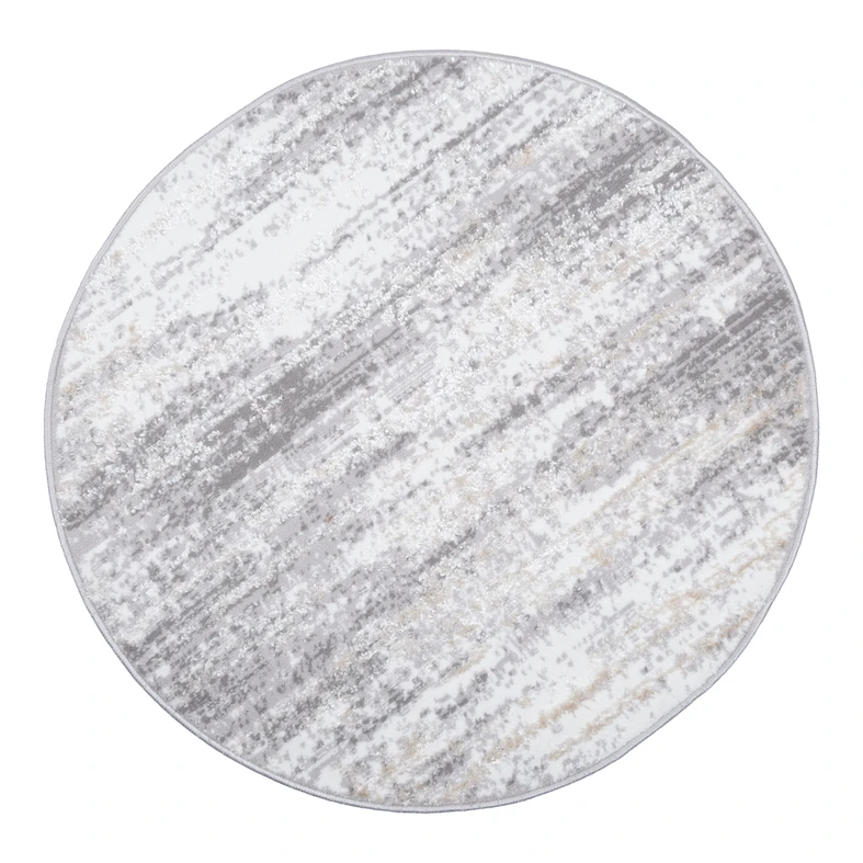 Okrúhly koberec s tieňovaným vzorom sivý SALSA 100 cm