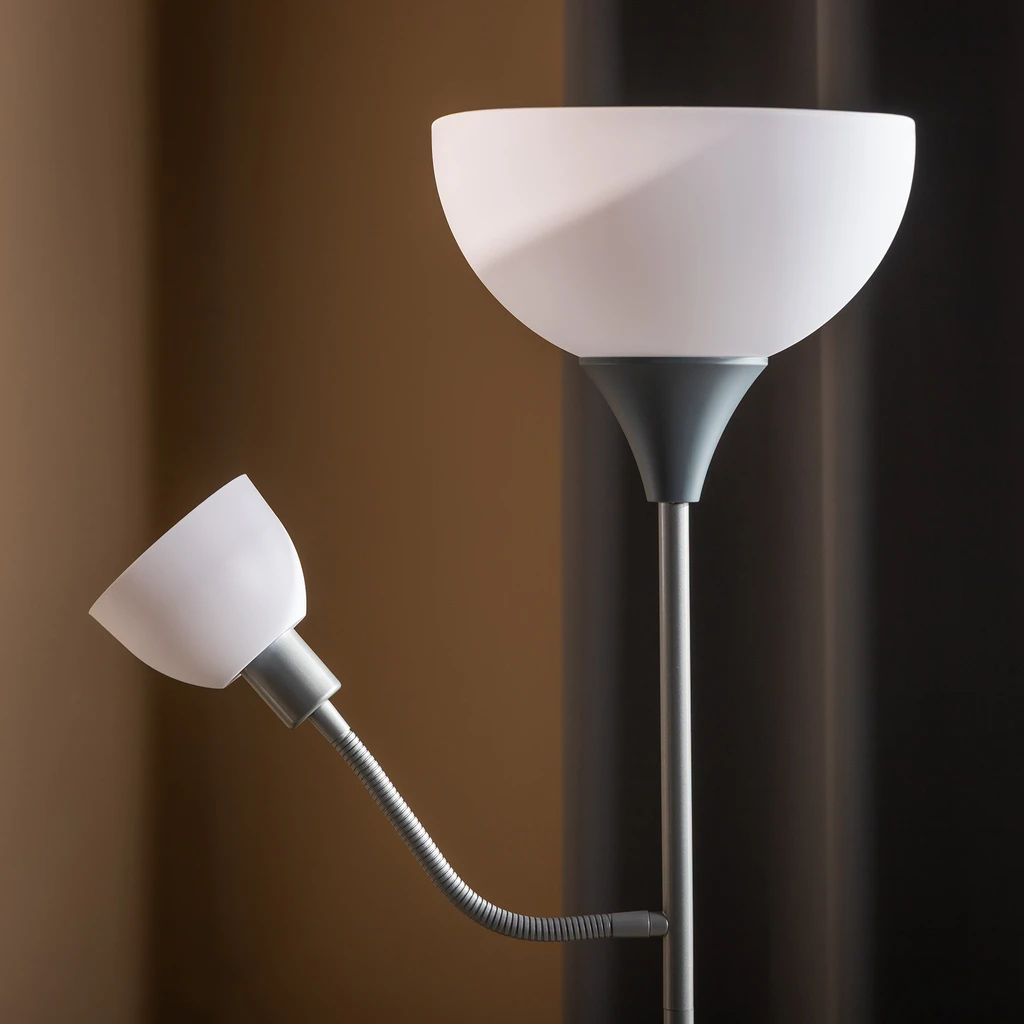 Stojacia lampa strieborná PESO