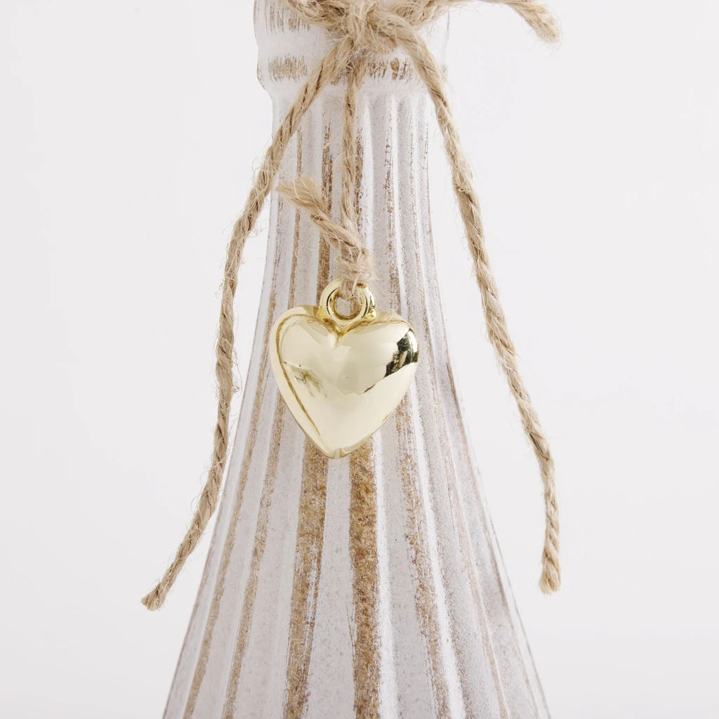 Biały świecznik na jedną świecę