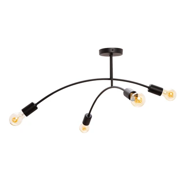 Stropná lampa loftová čierna KORTE 4