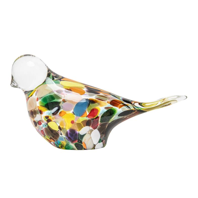 Sklenená figúrka VTÁČIK retro 15x10cm