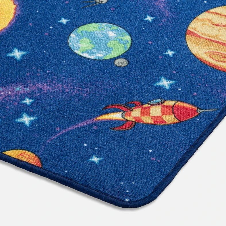 Detský koberec vesmír tmavomodrý GALAXY 80x150 cm
