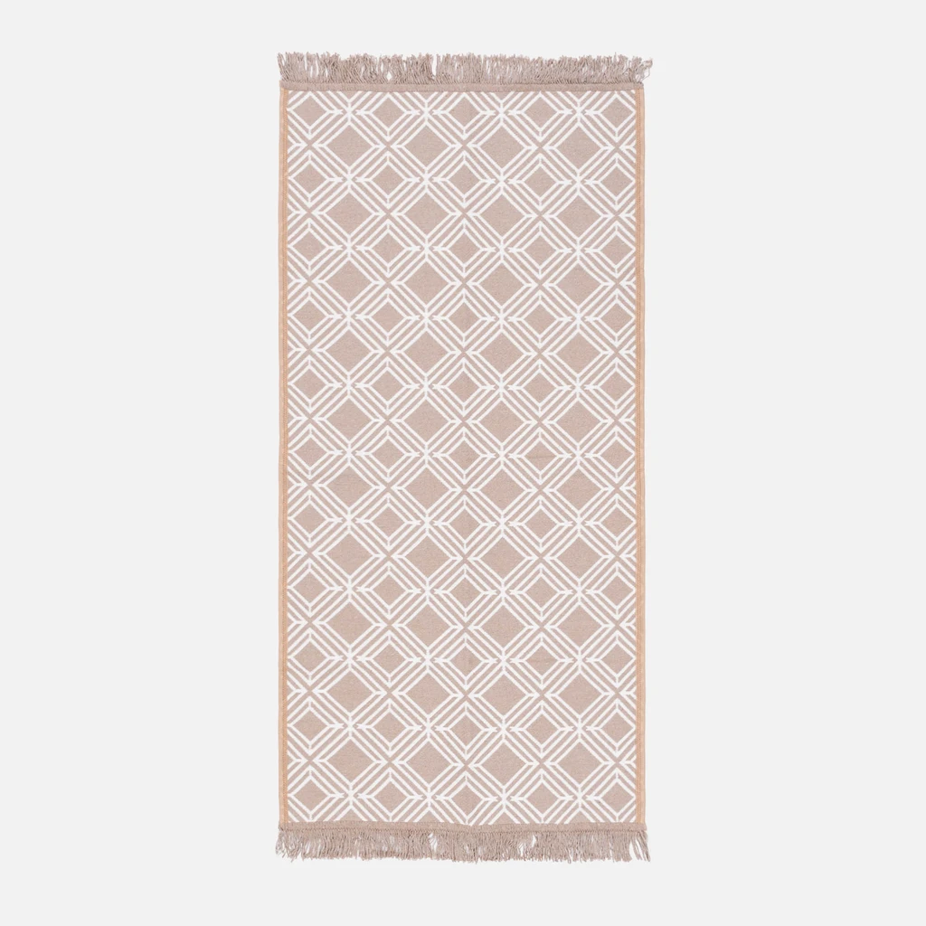 Geometrický koberec v béžovej farbe ALBORG 50x80 cm