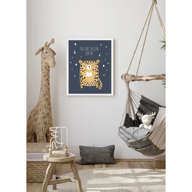 Obraz s motívom spiaceho leoparda PANTHER 40x50 cm