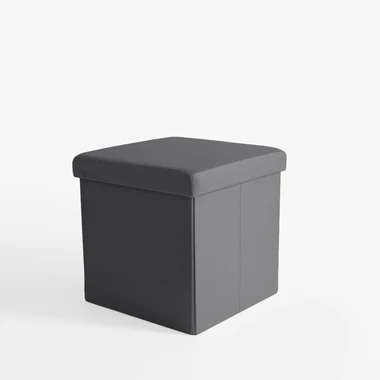 Skladací puf sivý 38x37,5 cm