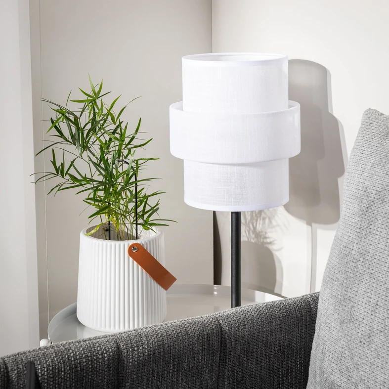 Kvetináč s rukoväťou biely 15 cm