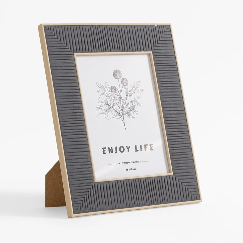 Rám na fotografiu v boho štýle 13x18 cm čierny