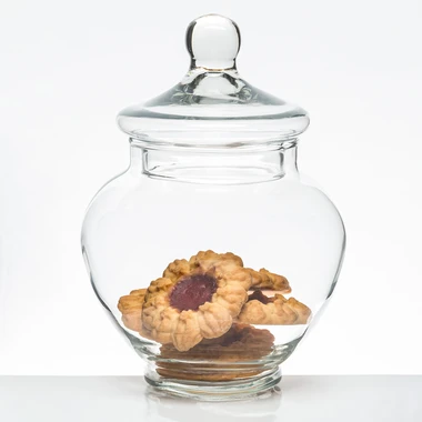 Sklenená bonboniéra 16 cm