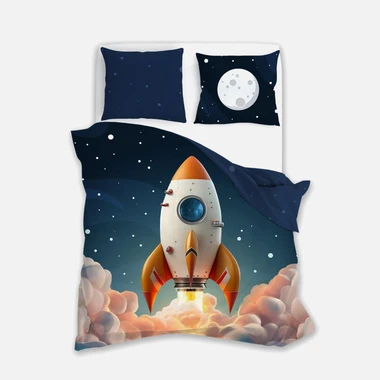 Obliečky svietiace v tme FLUO RAKETA 140x200 cm