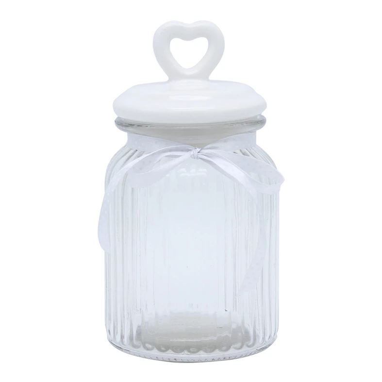 Sklenená nádoba s keramickým viečkom 650 ml