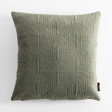 Geometrická velúrová obliečka na vankúš zelená JONES 45x45 cm
