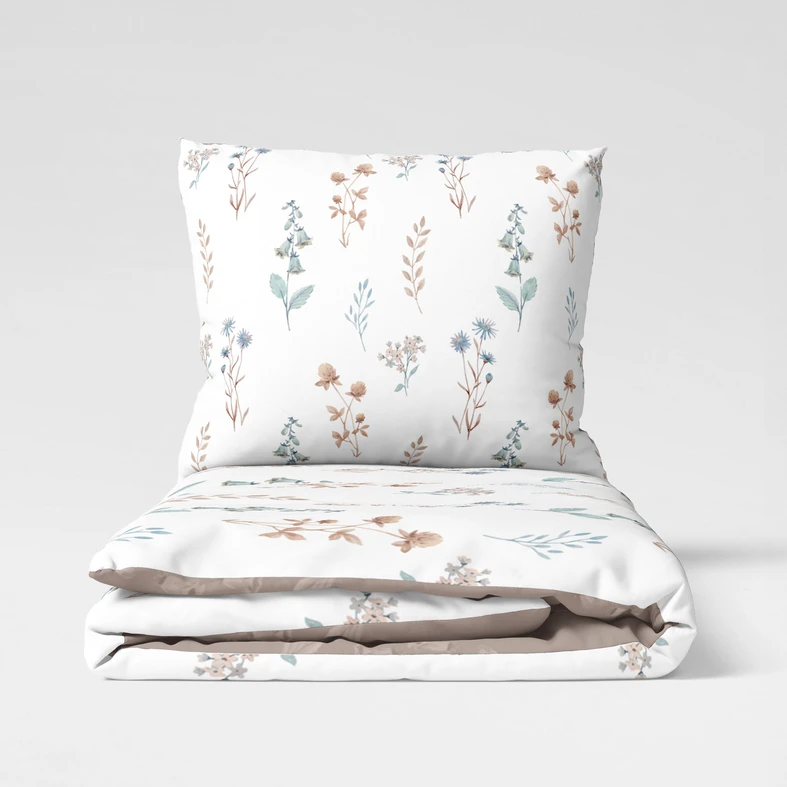 Pościel bawełniana z motywem kwiatowym COTTAGE HOME 160x200 cm wykonana z bawełny.