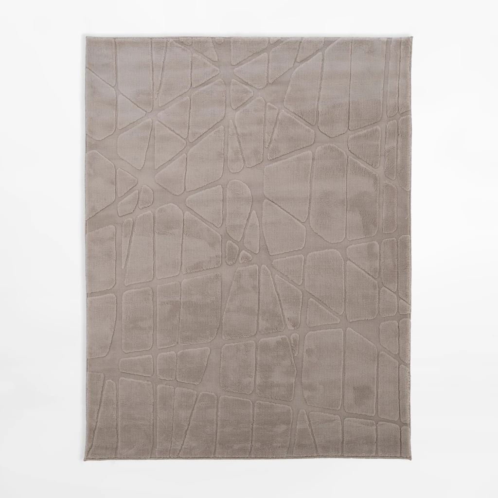 Geometrický koberec ACTION, béžový, 120x160 cm