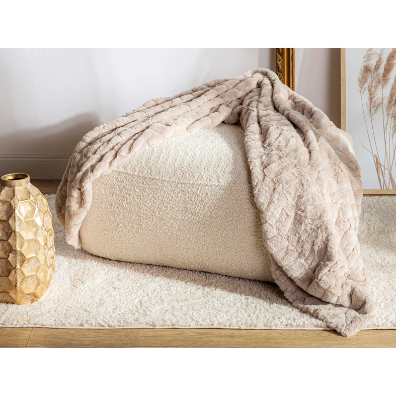 Béžová vlnená deka MAISON 150x200 cm