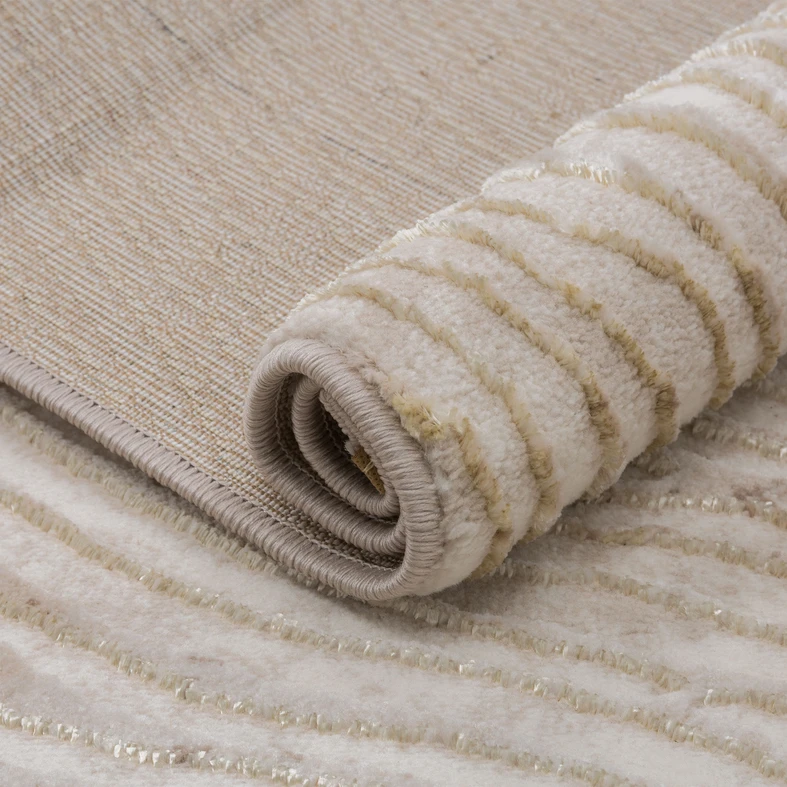 Abstraktný béžovo-zlatý koberec STUDIO 120x170 cm