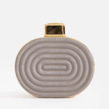 Váza glamour sivo-zlatá 15 cm