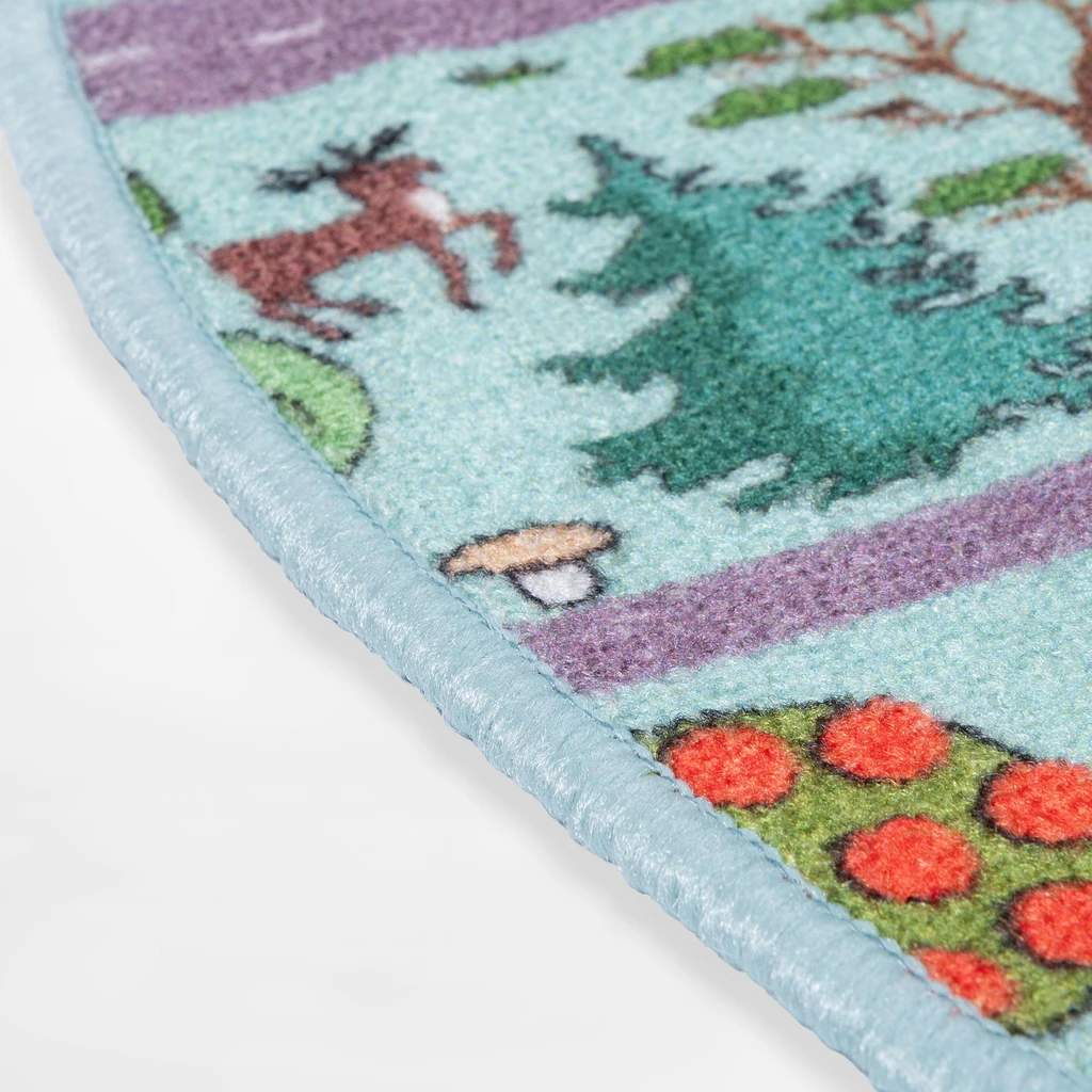 Koberec STELLA, okrúhly, ulice, morský, 120 cm