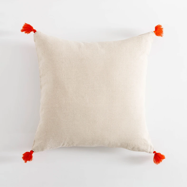 Dekoračná obliečka so strapcami oranžová FLORIA 45x45 cm