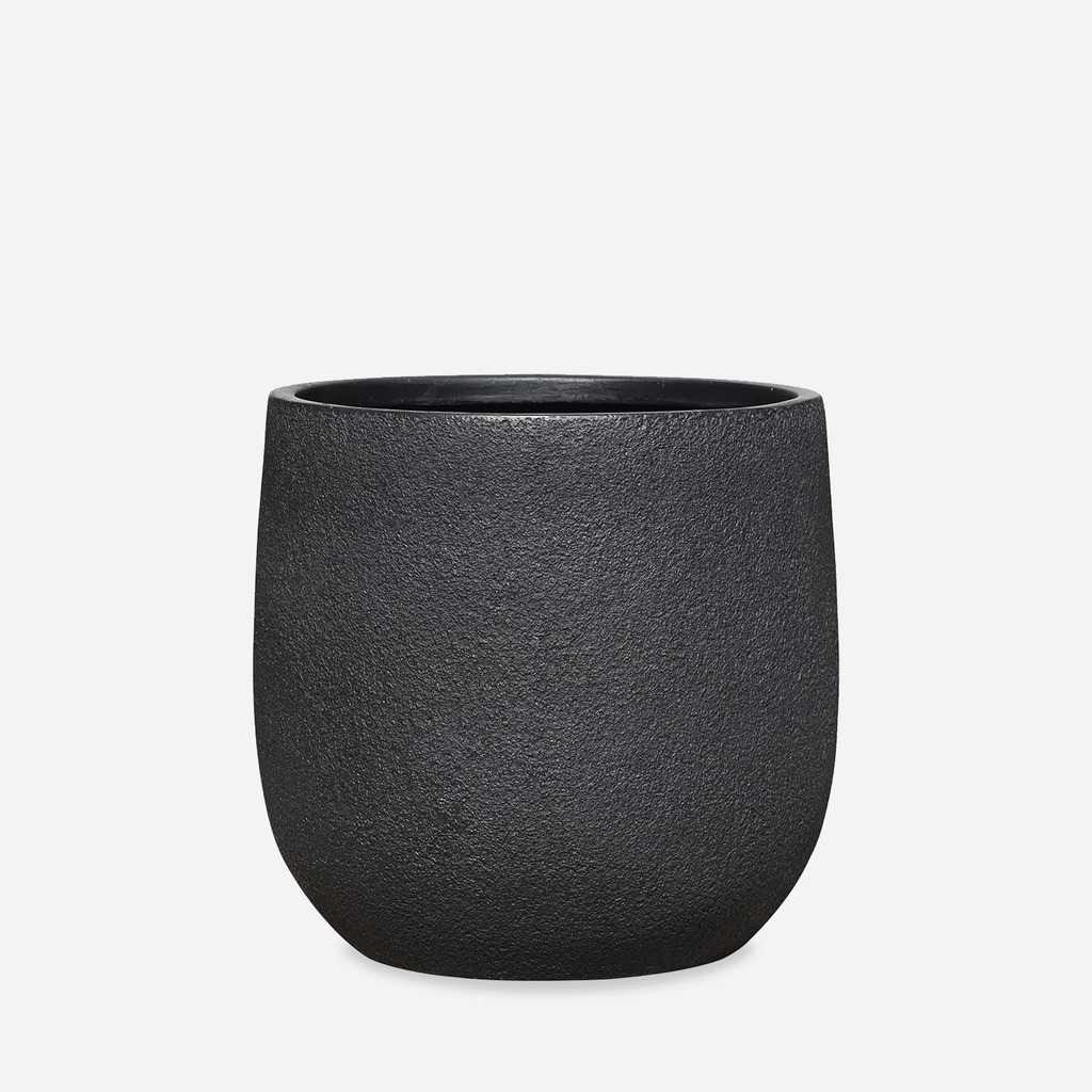 Súprava 2 čiernych kvetináčov