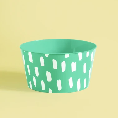 Súprava 4 plastových zelených misiek 750 ml