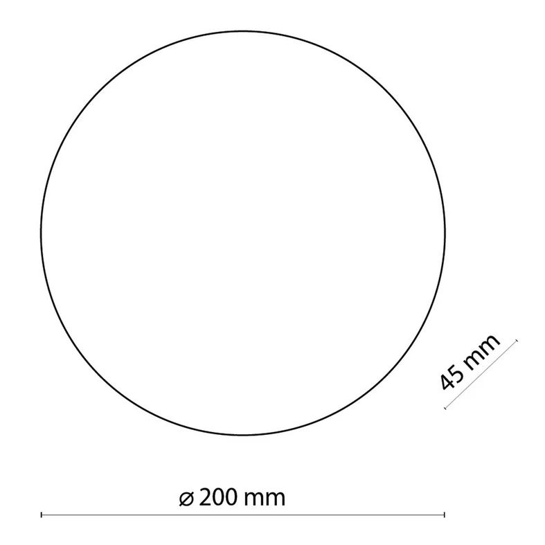 Nástenné svietidlo minimalistické okrúhle čierne LUNA NEW 20 cm