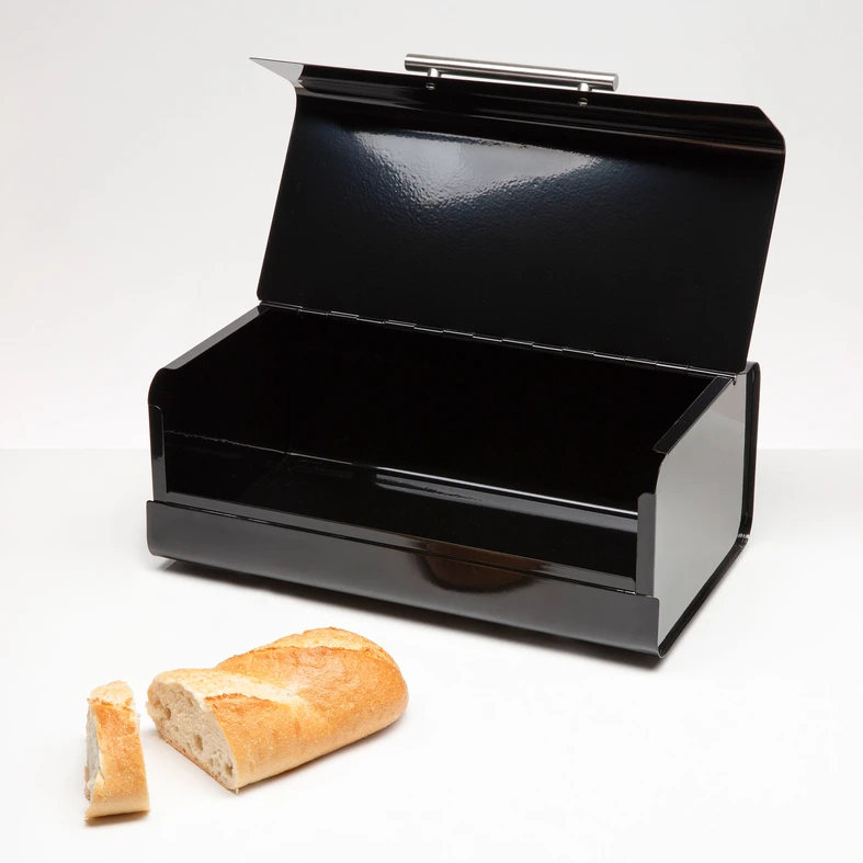 Chlebník kovový čierny 36 x 22 x 14 cm