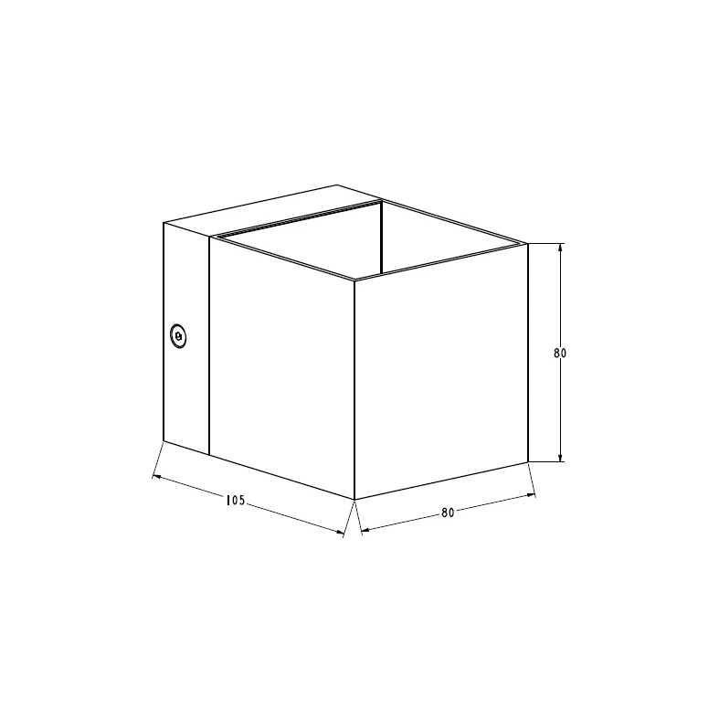 Čierne minimalistické nástenné svietidlo kocka TRANSFER WL