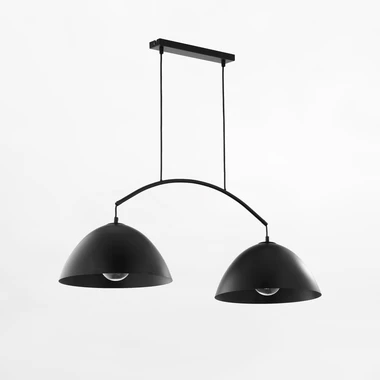 Závesné svietidlo 2 tienidlá čierne FARO