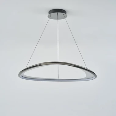 LED luster na lanku GETAFE chrómovaná čierna 85 cm