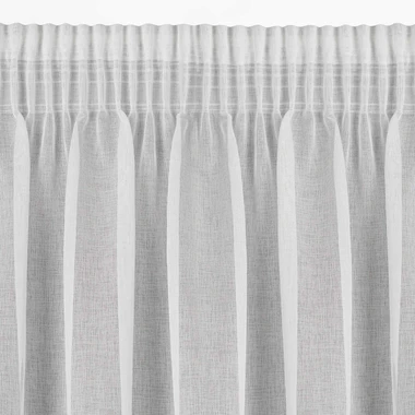 Záclona na páske bielo-oceľová GLORI 140x270 cm