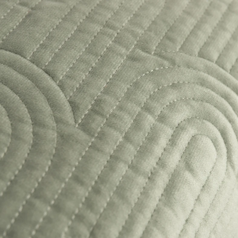 Geometrická velúrová obliečka na vankúš zelená JONES 45x45 cm