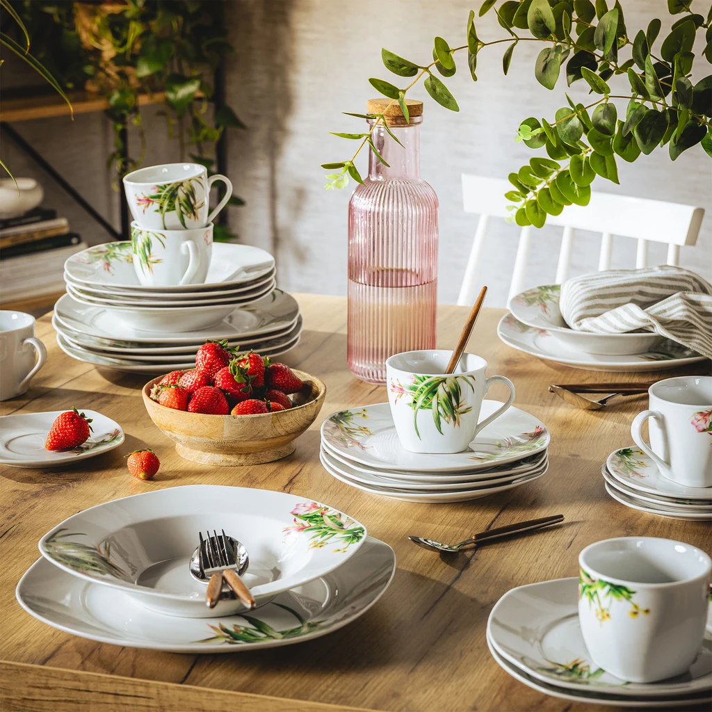 Servis na obed a kávu FLAVIE, 30 prvkov