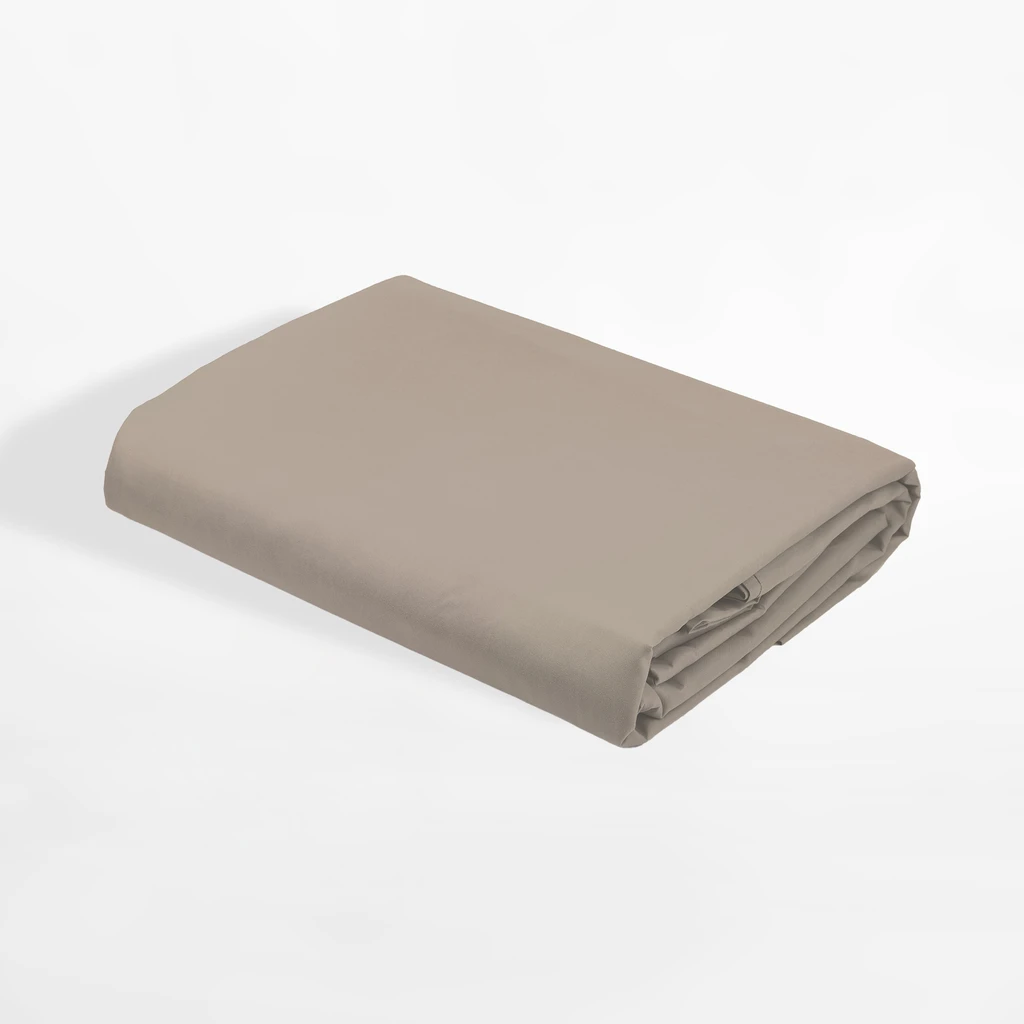 Saténové prestieradlo s gumičkou taupe PURE 180x200 cm