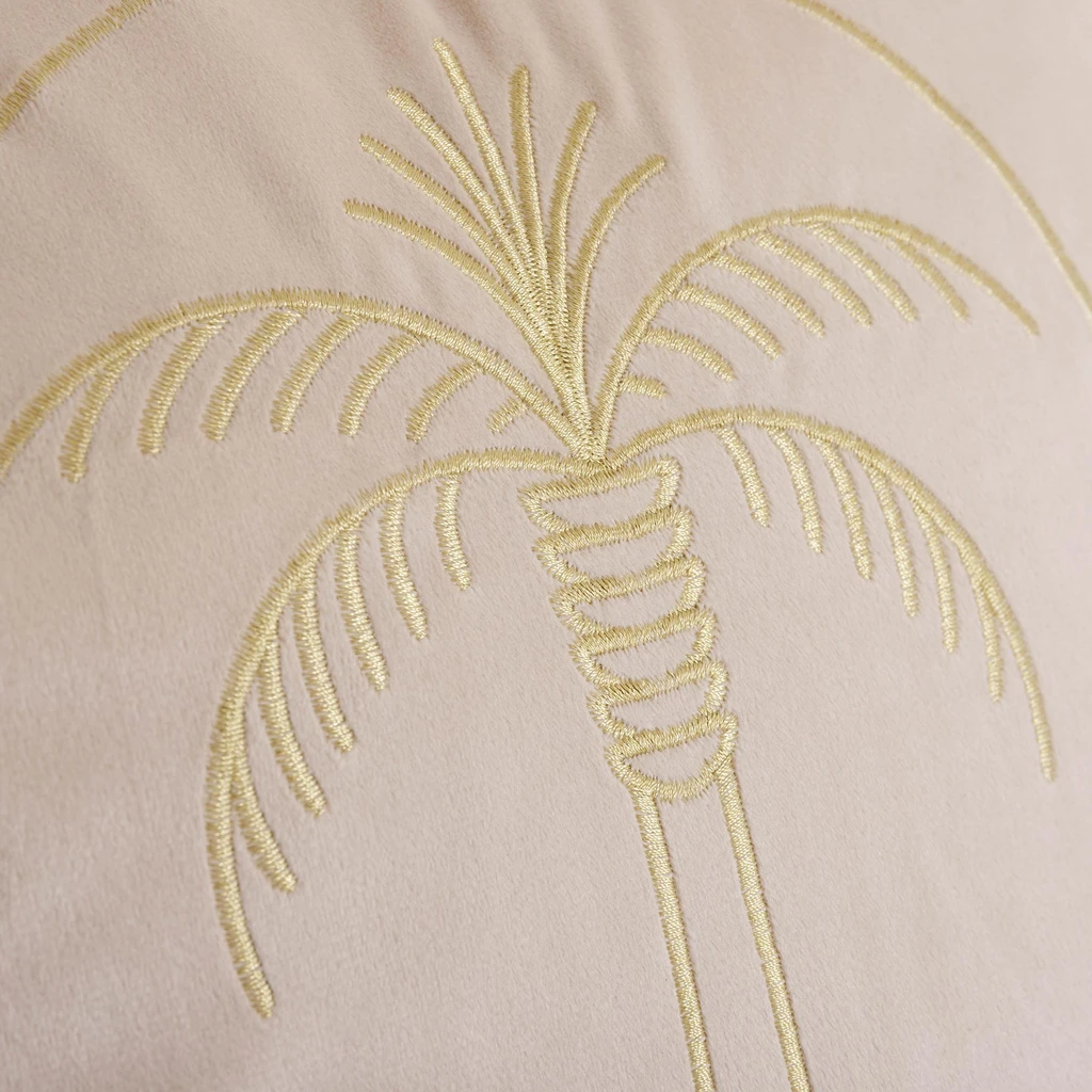 Poszewka welurowa ze złotą palmą