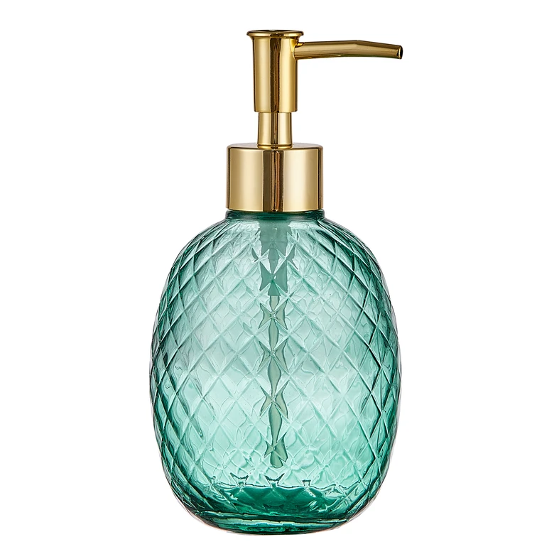 Dávkovač mydla drážkovaný zelený 17 cm